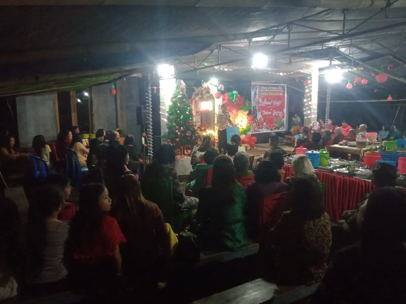 Natal Penuh Damai di Kaleosan: Sinergi TNI–Polri dan Pemerintah Desa Hangatkan Malam Iman